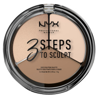 NYX Professional Makeup 3 Steps to Sculpt Konturovací paletka odstín Fair 5 g
