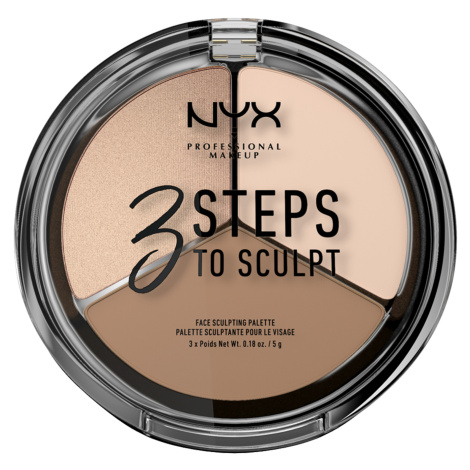 NYX Professional Makeup 3 Steps to Sculpt Konturovací paletka odstín Fair 5 g