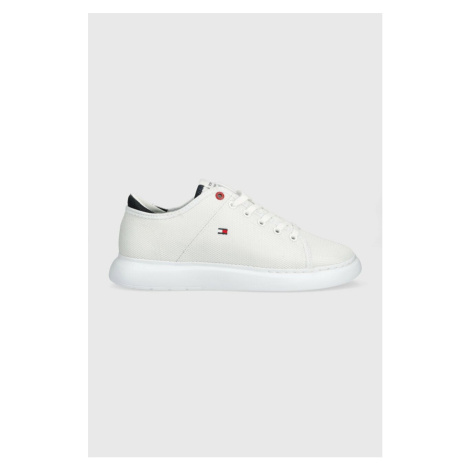 Sneakers boty Tommy Hilfiger LIGHTWEIGHT TEXTILE CUPSOLE bílá barva, FM0FM04426