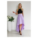 Světle fialová asymetrická sukně