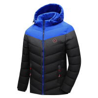 Pánská zimní bunda dvoubarevná s odnímatelnou kapucí