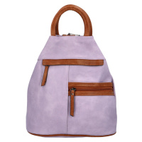 Pohodový dámský koženkový batůžek Vlako, fialová