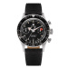 Nivada Grenchen Chronomaster Broad Arrow N Manual - Black leather