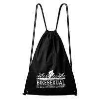DOBRÝ TRIKO Bavlněný batoh s potiskem Bikesexual Barva: Černá