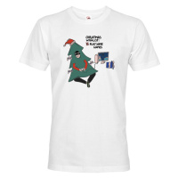 Pánské vánoční tričko s potiskem Christmas wishlist: play some games