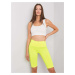 NEONOVĚ ŽLUTÉ BIKER SHORTS -YELLOW Limetková