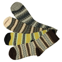 Pánské vlněné ponožky YB-1024 - 3 páry vícebarevná