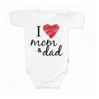 Baby Nellys Body krátký rukáv I love mom & dad, unisex vel. 68