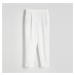 Reserved - Kalhoty s manžetami - Bílá