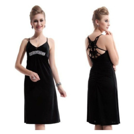 krátké jednoduché černé společenské šaty Ever-Pretty