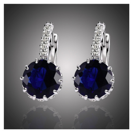 Sisi Jewelry Náušnice Swarovski Elements Bernadette Sapphire E1111 Tmavě modrá
