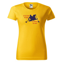 DOBRÝ TRIKO Vtipné dámské vodácké tričko Co se stane na vodě Barva: Žlutá
