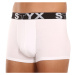 3PACK pánské boxerky Styx sportovní guma bílé (3G1061)