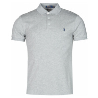 Polo Ralph Lauren POLO CINTRE SLIM FIT EN COTON STRETCH MESH LOGO PONY PLAYER Šedá