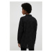 Bavlněné tričko Answear Lab černá barva, relaxed, s klasickým límcem