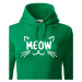 Dámská mikina s kočičím potiskem Meow - čupr tričko s kočkou