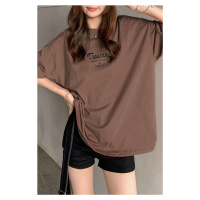 Madmext Women's Brown Printed T-Shirt