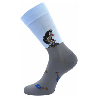 Ponožky Lonka - KR 111, světle modrá / šedá Barva: Modrá světle
