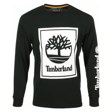 Timberland Stack Logo Tee LS Černá