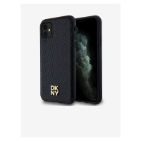 PU Leather Repeat Pattern Stack Logo Magsafe Zadní Kryt pro iPhone 11 Black DKNY