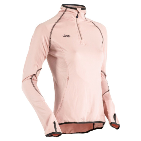 Tričko tréninkové Ultimate UHIP, dámské, s polovičním zipem, silver pink