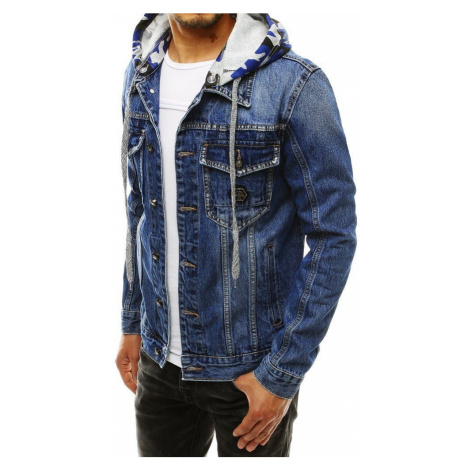 Dstreet Trendová riflová bunda s kapucí v modré barvě