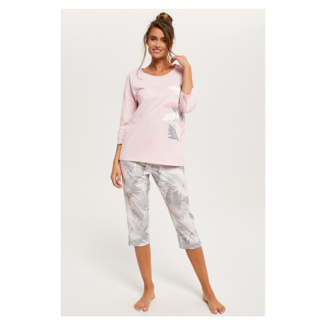 Dámské pyžamo Italian Fashion Dracena - tříčtvrteční Růžová