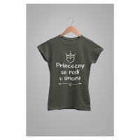 MMO Dámske tričko Princezny se rodí v únoru Barva: Tmavá břidlice