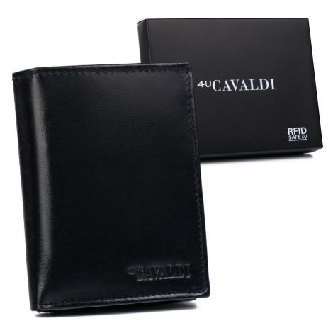 Černá pánská kožená peněženka 4U CAVALDI