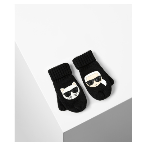 Rukavice Karl Lagerfeld K/Ikonik Mitten Muff Gloves - Černá