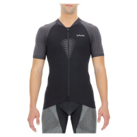 UYN Cyklistický dres s krátkým rukávem - BIKING GRANFONDO - šedá/černá