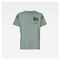 G-STAR T-Shirt - C&S Back Graphic + Loose R T S\S Green Grey