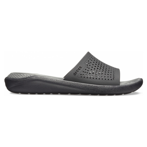 Crocs LiteRide Slides - Black/Slate Grey