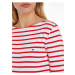Bílo-červené dámské pruhované tričko s dlouhým rukávem Tommy Hilfiger