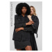 Džínová vesta Answear Lab Answear.lab X Limitovaná kolekce No Shame dámský, černá barva, přechod