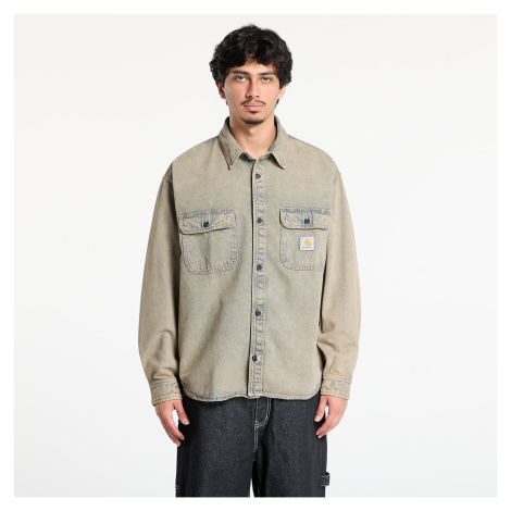 Košile Carhartt WIP Tigan Shirt Jacket UNISEX Blue/ Leather Garment Dyed