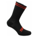 SIX2 Merinos ponožky černá/červená