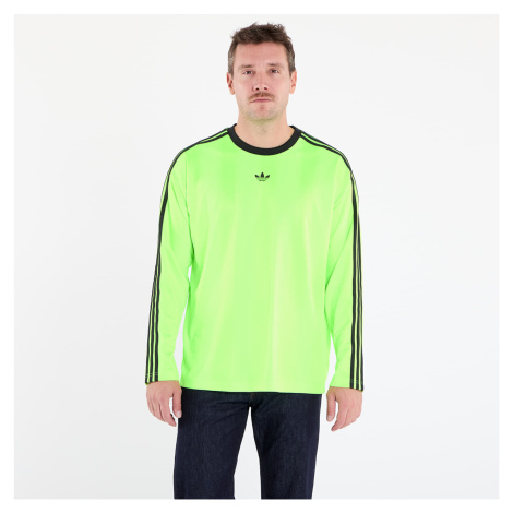 Dres adidas Jacquard Jersey Long Sleeve Tee Neon Green/ Black