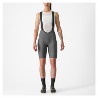 CASTELLI Cyklistické kalhoty krátké s laclem - ESPRESSO W DT - šedá