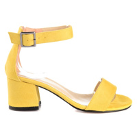 Trendyol Yellow Suede Women Classic Heels