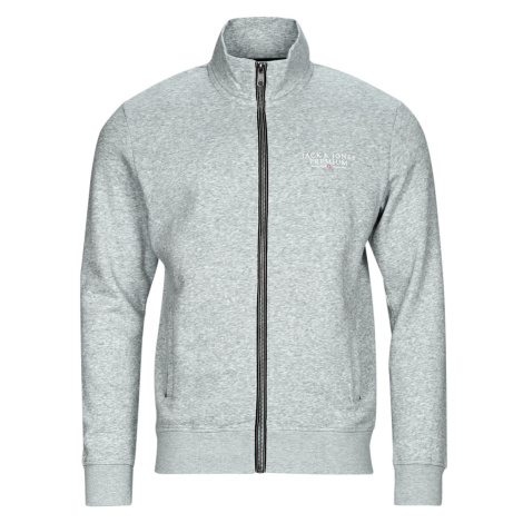 Jack & Jones JPRBLUARCHIE SWEAT ZIP HIGH NECK Šedá