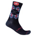 CASTELLI Cyklistické ponožky klasické - ROMBO 18 - modrá