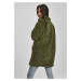 Ladies Oversized Sherpa Coat - olive