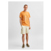 Oranžové tričko s potiskem Selected Homme Collin