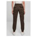 Dámské kalhoty // Urban Classics / Ladies High Waist Cargo Pants brown