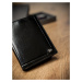 Elegantní vertikální pánská peněženka bez zapínání z přírodní kůže