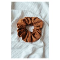 Medová manšestrová gumička scrunchie