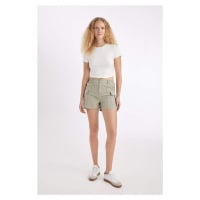 DEFACTO Regular Fit Normal Waist Poplin 100% Cotton Shorts