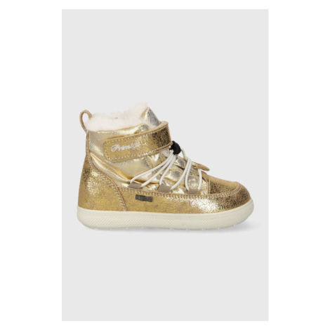 Dětské zimní boty Primigi zlatá barva