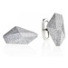 Gravelli Manžetové knoflíčky z oceli a betonu Crystal GJCMNAG005UN